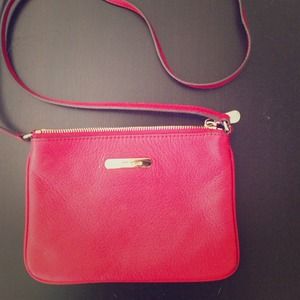 REDUCED Red Michael Kors side purse!