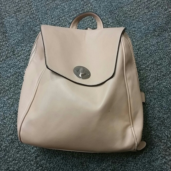 Faux leather backpack