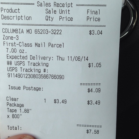 Proof of shipping - Picture 1 of 1