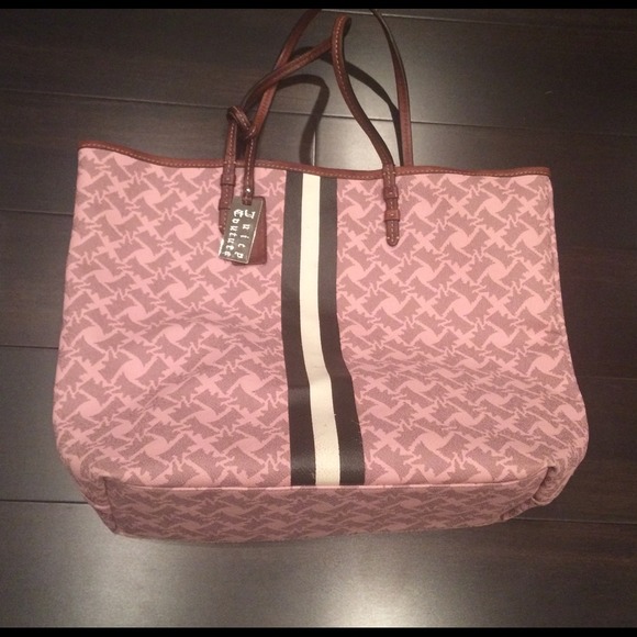 AUTHENTIC rare Pink&Brown Juicy signature canvas