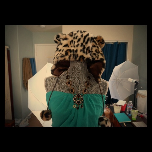 Leopard hat with ears