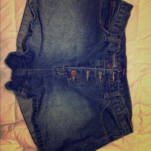 High waisted shorts.