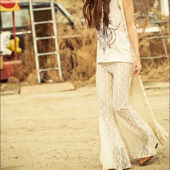 Lace bell bottoms