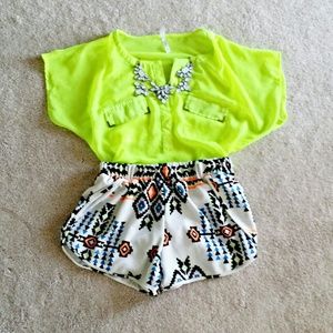Colorful Aztec shorts