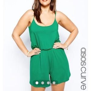 ASOS Cani Playsuit in Green