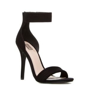 Black ankle strap heels