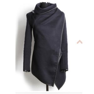 New Women Slim Woolen Coat Windbreaker Jacket