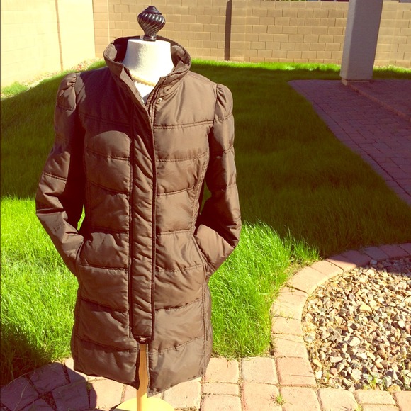 Old Navy heavy puffy brown coat size medium