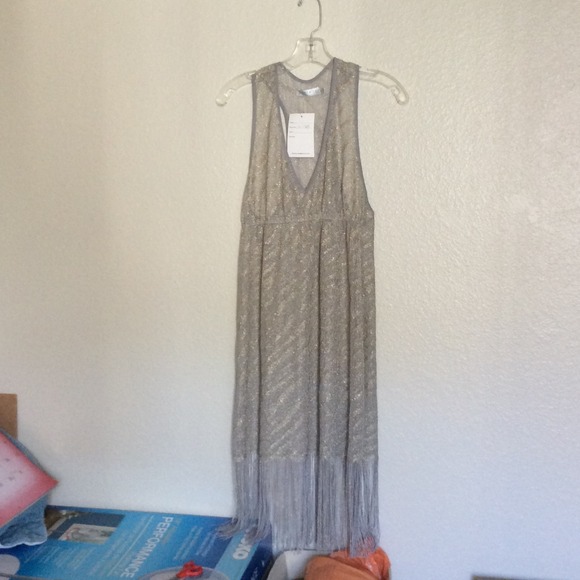 Gold/ Silver  swim coverup