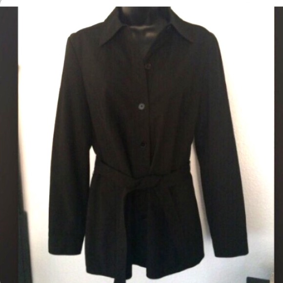 Ann Taylor Jackets & Blazers - 💸Sale💸Ann Taylor Black Belted Trench/Jacket