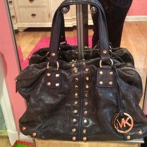 Michael Kors gold studded bag