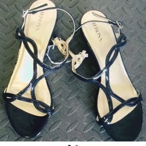Merona Blue Navy Sandals Never worn Size 7 1/2