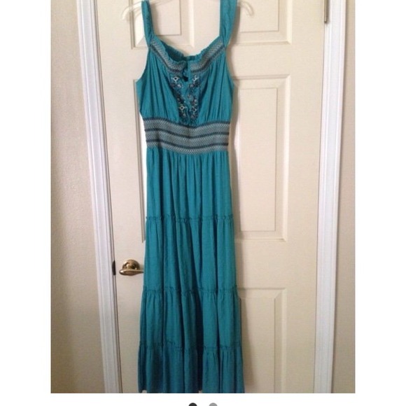 Madridi Green Teal Maxi Dress