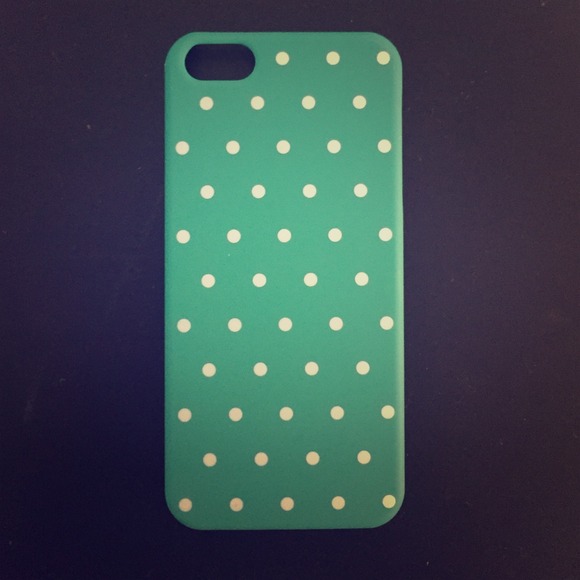 Kelly green polka dot iPhone 5/5S case