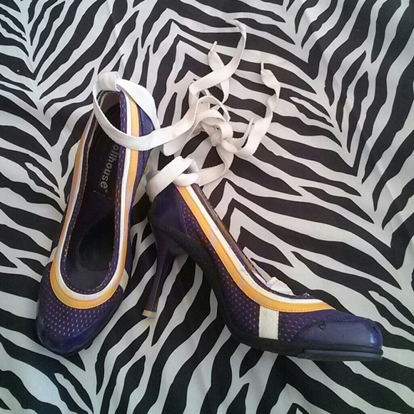 Dollhouse Lakers Heels sz 8.5
