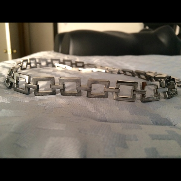 💸HOST PICK🎀Silvertone Squares Belt - Picture 3 of 4