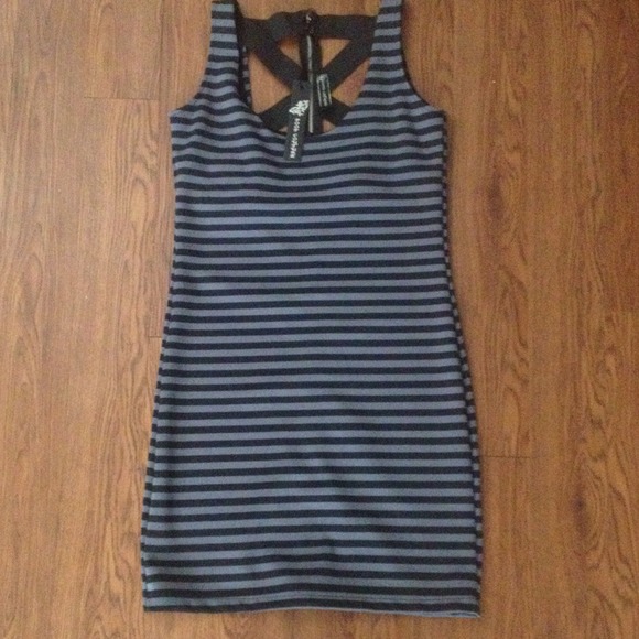 Black and grey stripped dress - Picture 1 of 3