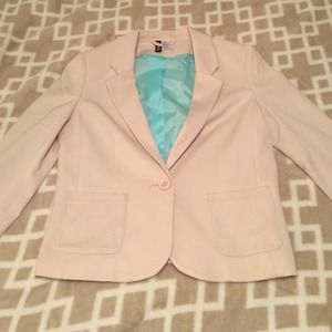H&M Beige Fitted Blazer