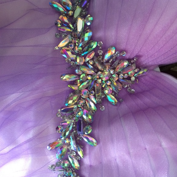 A lilac and pink homecoming dress size twelve - Picture 2 of 2