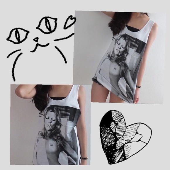 Kate Moss Printed tank