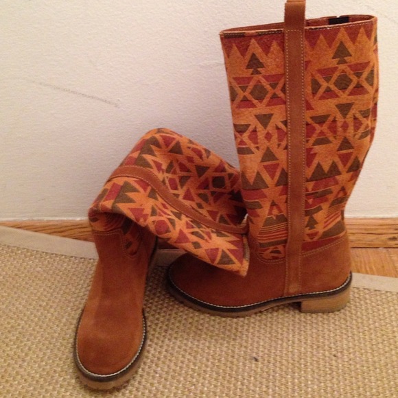 Never worn Aztec boots