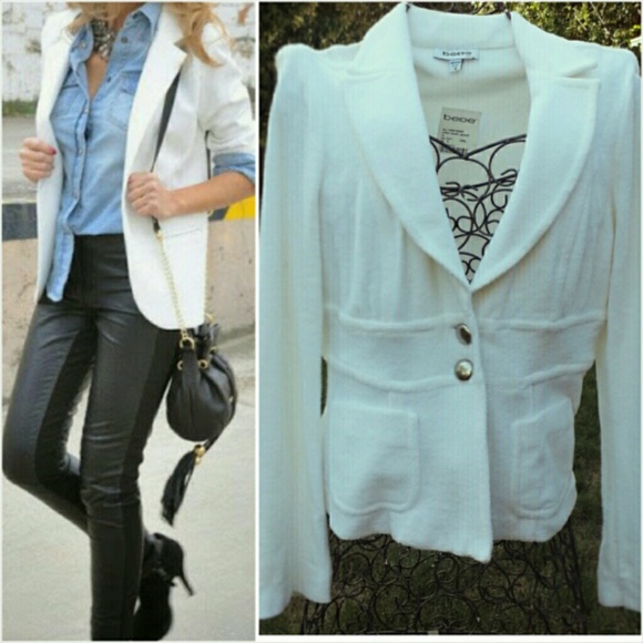 Bebe Sweetheart Jacket in White size 10