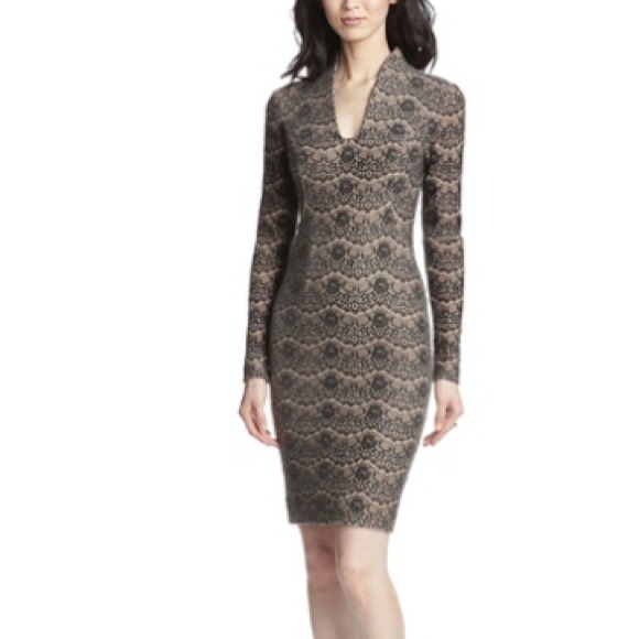 Rachel Roy Bonded Lace Sculpted Dress