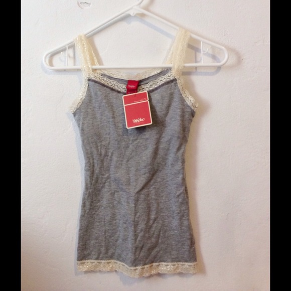 Gray lace tank top