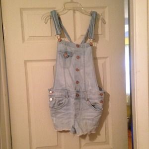 denim overall shorts