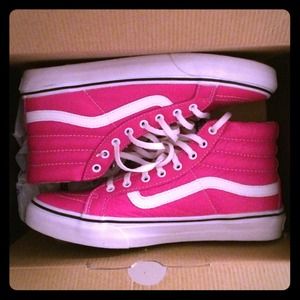 Pink leather vans