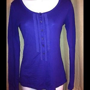 Purple ruffle top