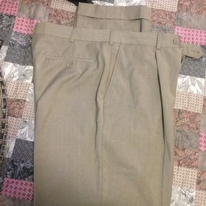 Men's khaki colored dress pants