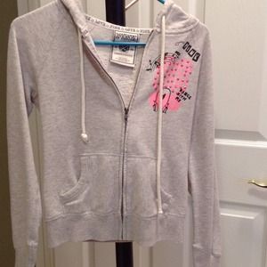Victoria's Secret zip hoodie with hood.
