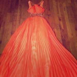 Neon prom dress