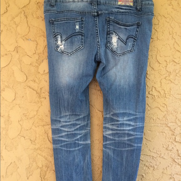 Distressed Blue Jean Pants - Picture 2 of 2