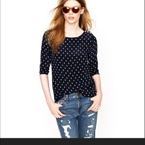 Jcrew scoop neck anchors aweigh blouse.