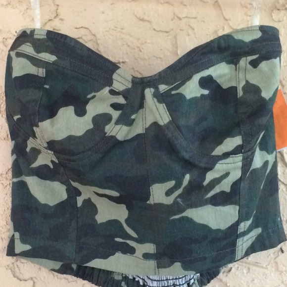 Camo Bando Top - Picture 1 of 2