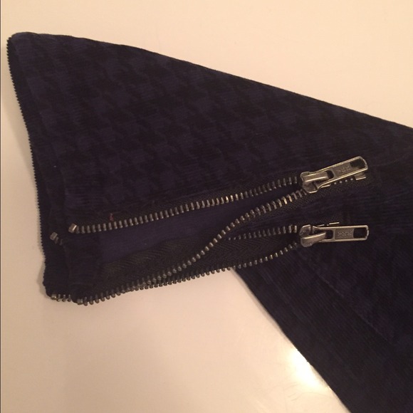 BDG Urban Outfiitter Purple/Black Houndstooth Cord - Picture 4 of 4