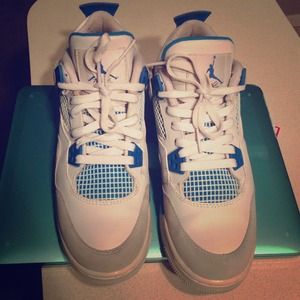 Air Jordan 4 (IV) Retro - White/Military Blue
