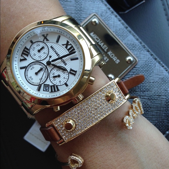 Michael Kors Goldtone Chronograph Watch - Picture 2 of 4