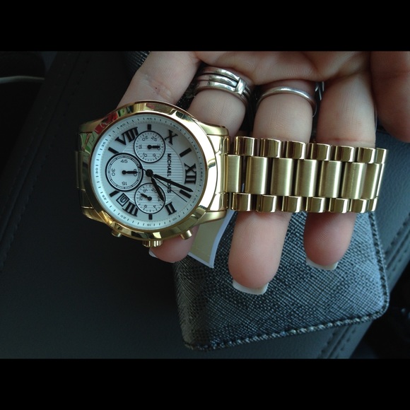 Michael Kors Goldtone Chronograph Watch - Picture 3 of 4