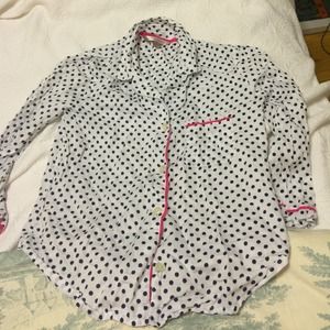 Victoria's Secret polka dot PJ top