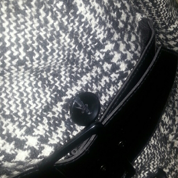 Anne Klein houndstooth plaid wool coat - Picture 4 of 4