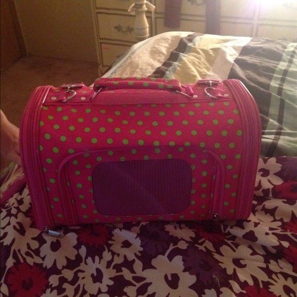 Pink with Green Polka Dots