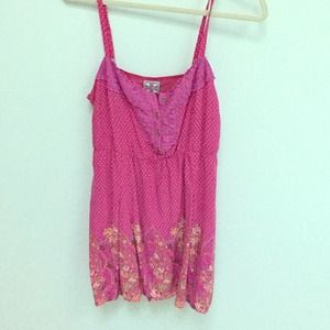 Free People pink polka dot dress