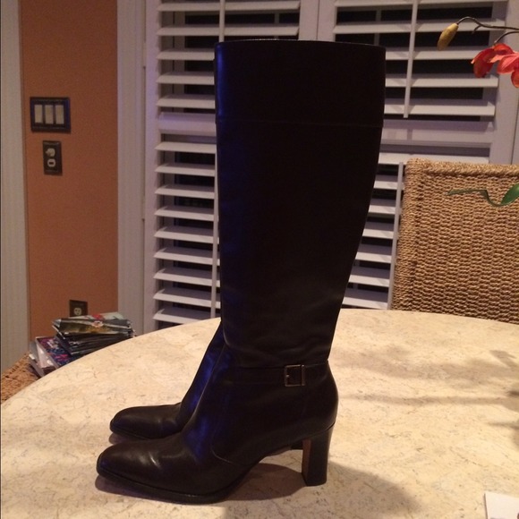 Ralph Lauren Boots - Ralph Lauren knee high dark brown boots, 7.5