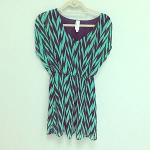 Peppermint green and blue dress