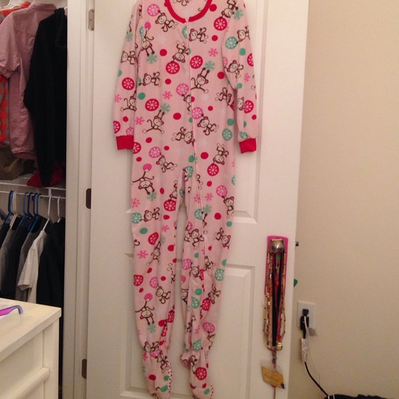 Monkey Feetie PJs(: