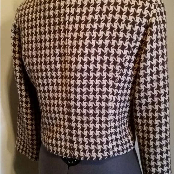 Bow collar houndstooth jacket - Picture 2 of 4