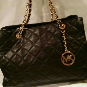 MK Savannah quilted medium leather tote